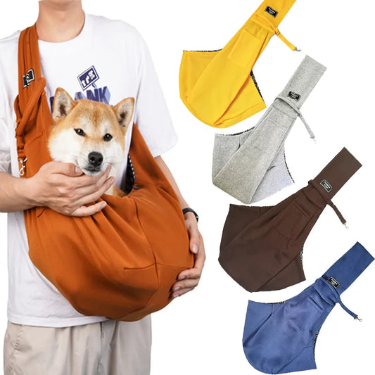 Crossbody breathable dog folding pet bag, large capacity pet supplies, cross-border exclusive portable cat bag